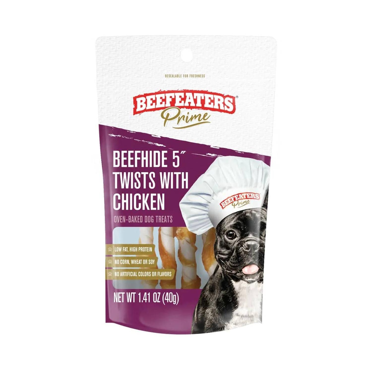 Beefeaters Prime premio natural perro Twist Res y Pollo 40g | G.Valkyria - imagen 1