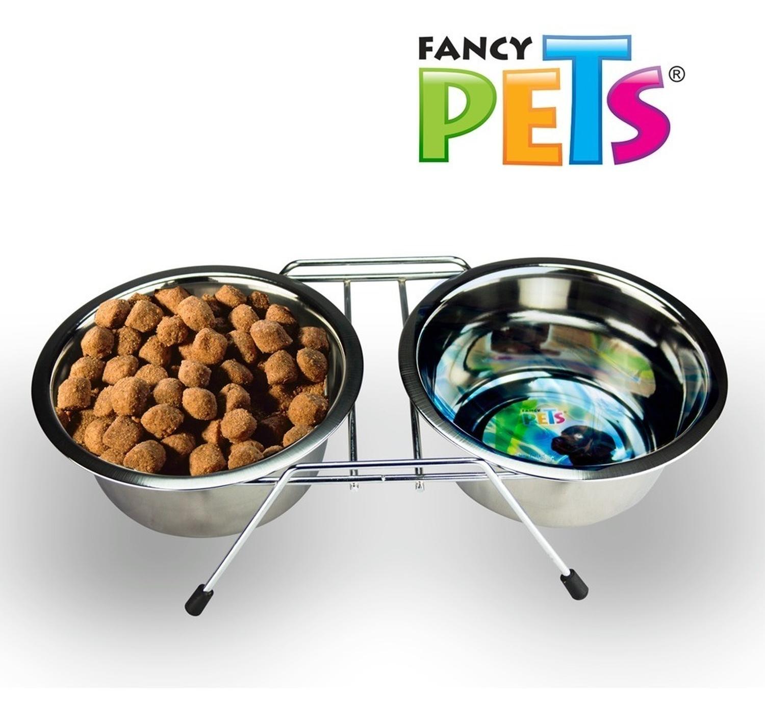 Fancy Pets Double Feeder with 2 Plates 946 Ml for dogs