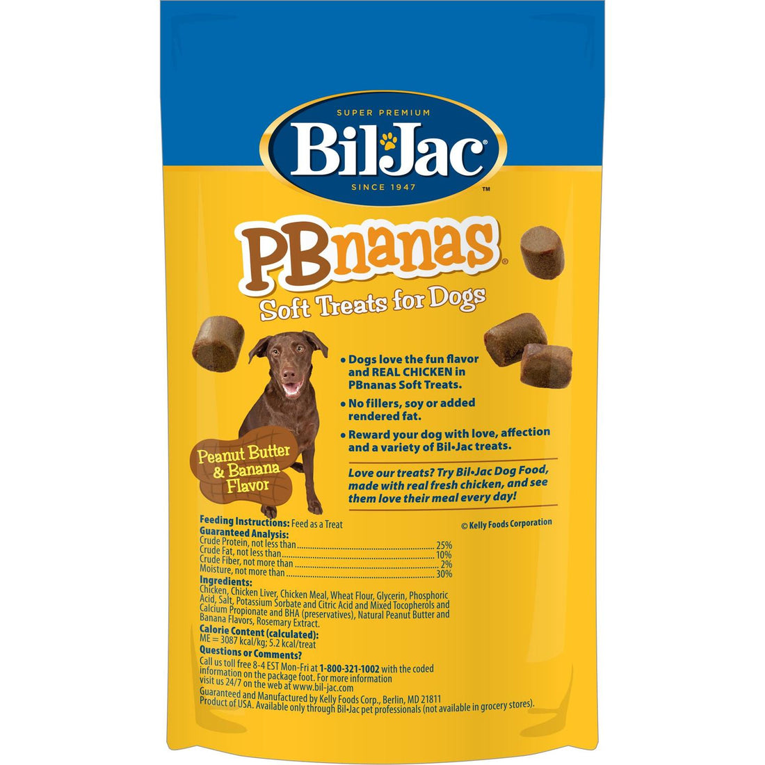 Bil-Jac premios para perro suaves BP nanas banana y cacahuate 113 grs | G.Valkyria - imagen 1