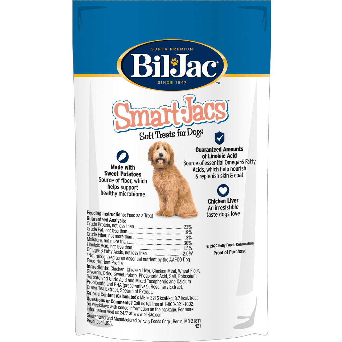 Bil-Jac premios para perros suaves Smart-Jacs skin & coat 113 grs | G.Valkyria - imagen 1