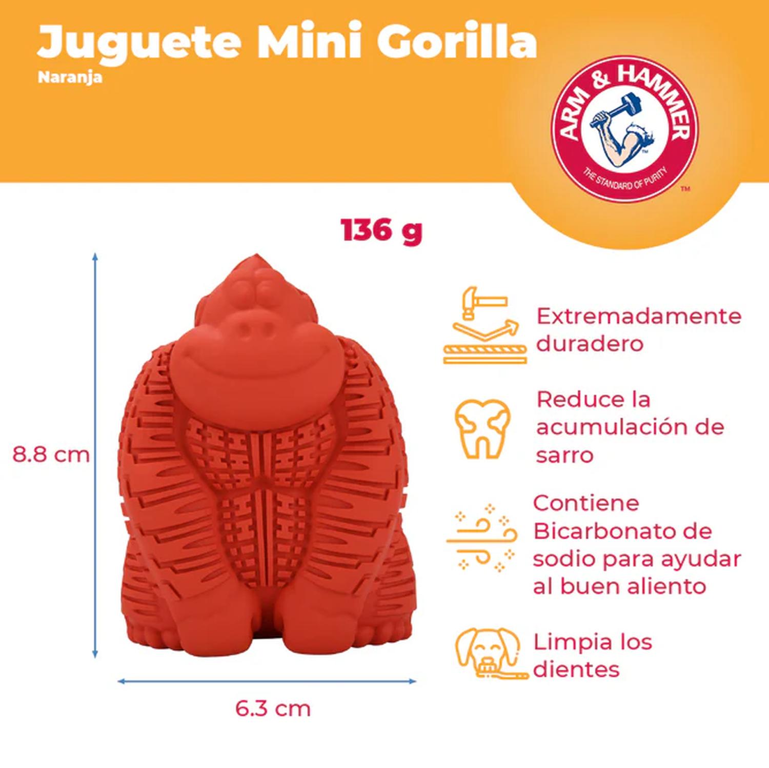 Arm & Hammer Treadz Juguete Dental para Perro Mini Gorila