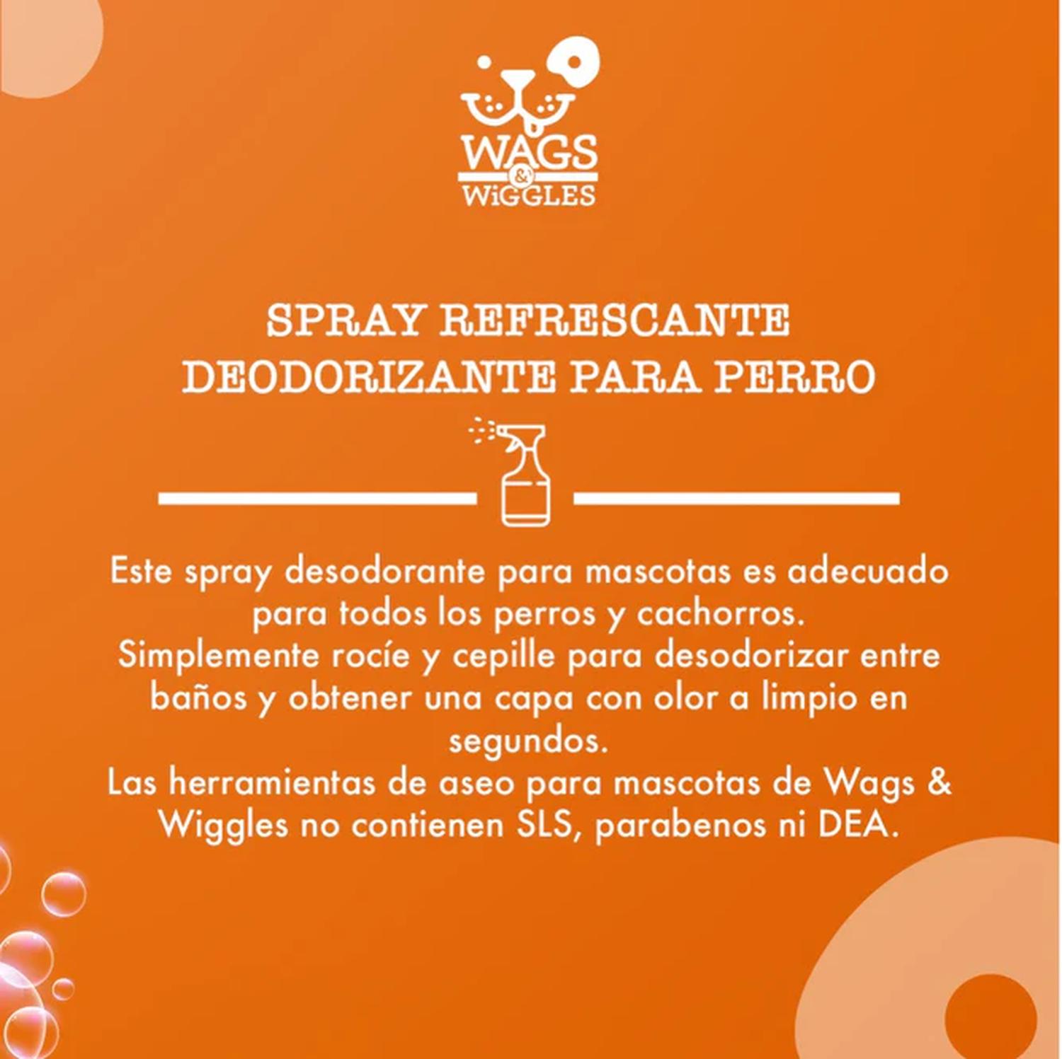 Spray refrescante desodorizante perro Wags & Wiggles 355 mL