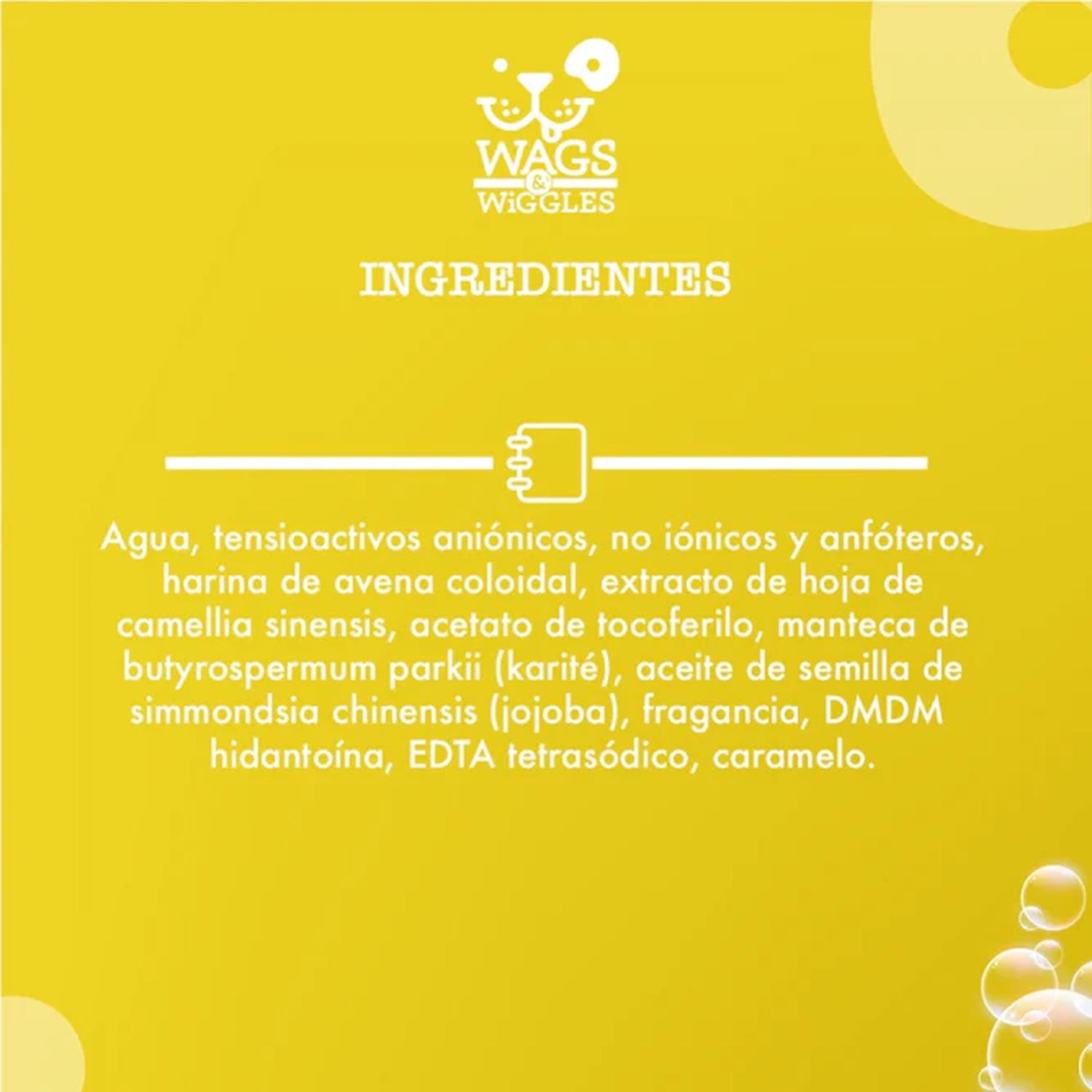 Shampoo Wags & Wiggles Avena Alivia Picazón Humecta 473 mL