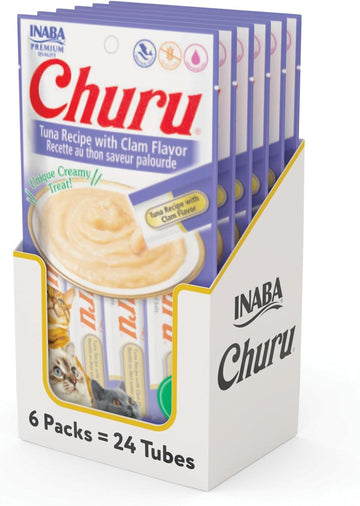 Inaba Churu Atún/Almeja Snack Premio para Gatos 24 tubos | G.Valkyria - imagen 1