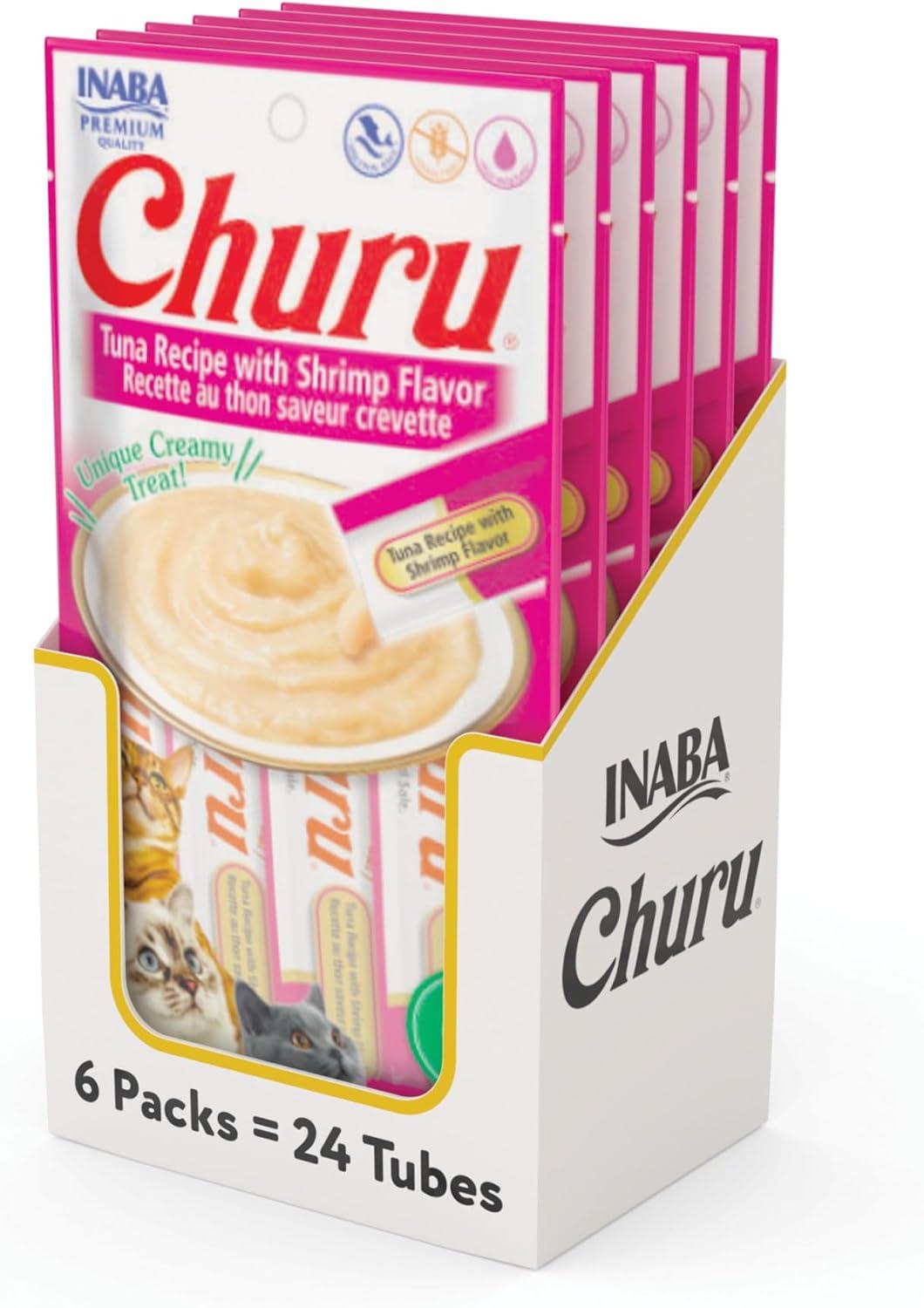Inaba Churu Atún/Camaron Snack Premio para Gatos 24 tubos | G.Valkyria - imagen 1