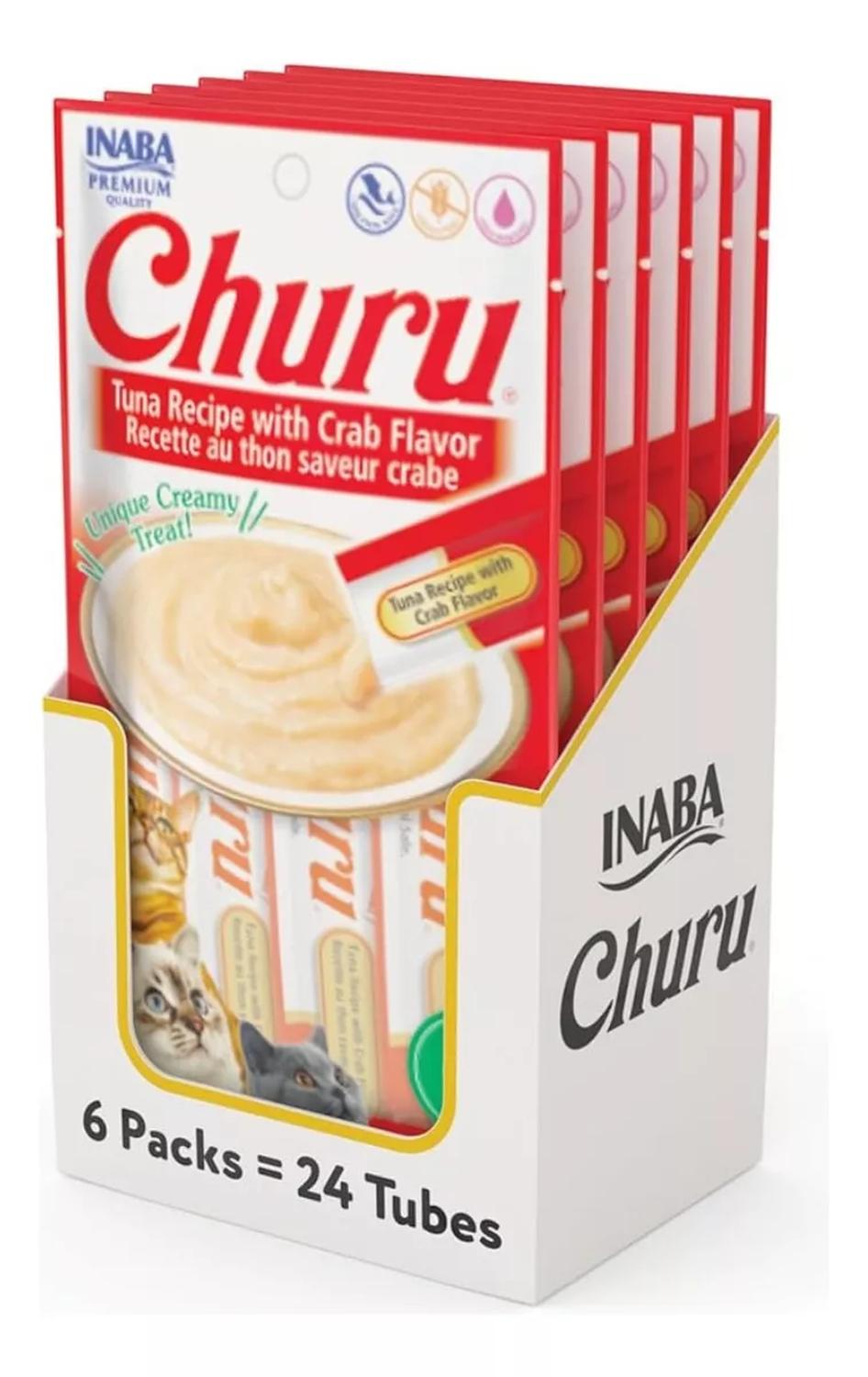 Inaba Churu Atún/Cangrejo Snack Premio para Gatos 24 tubos | G.Valkyria - imagen 1