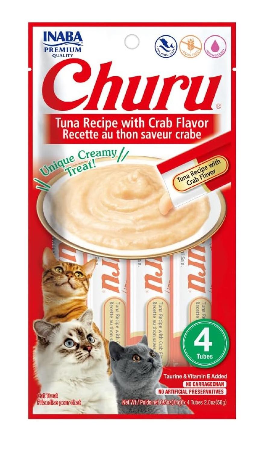 Inaba Churu Atún/Cangrejo Snack Premio para Gatos 4 tubos de 14 grs cu | G.Valkyria - imagen 1