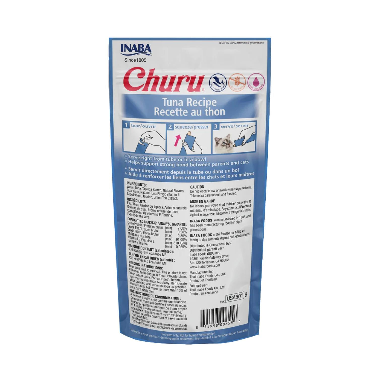 Inaba Churu Atún Snack Premio para Gatos 4 tubos de 14 grs cu | G.Valkyria - imagen 2