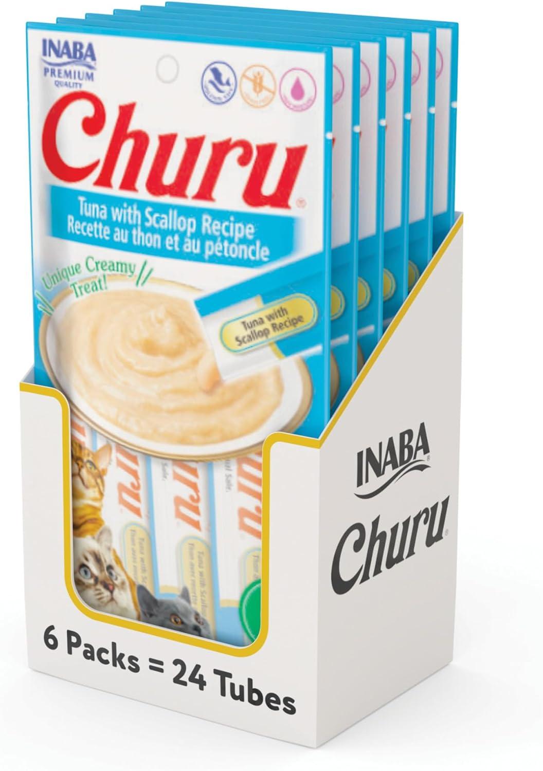Inaba Churu Atún/Vieira Snack Premio para Gatos 24 tubos | G.Valkyria - imagen 1
