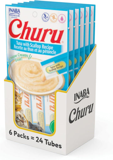 Inaba Churu Atún/Vieira Snack Premio para Gatos 24 tubos | G.Valkyria - imagen 1