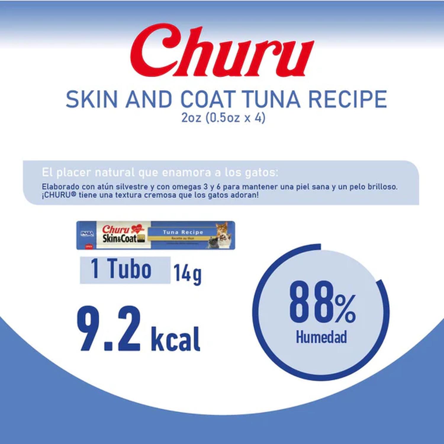 Inaba Churu Skin & Coat Atún Snack Premio Cremoso para Gatos | G.Valkyria - imagen 4