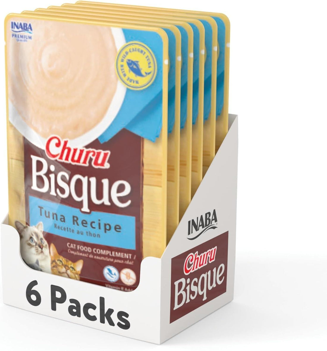 Churu Inaba premio para gatos Bisque receta Tuna caja 6 sobres | G.Valkyria - imagen 1
