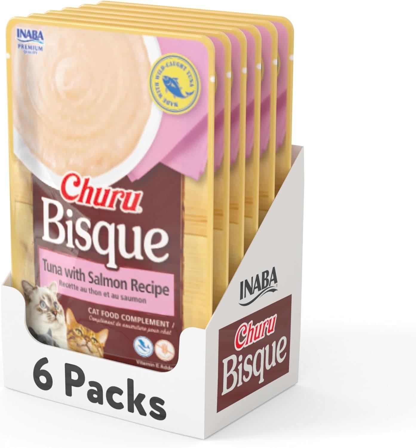Churu Inaba premio para gatos Bisque Tuna/Salmon Caja 6 sobres | G.Valkyria