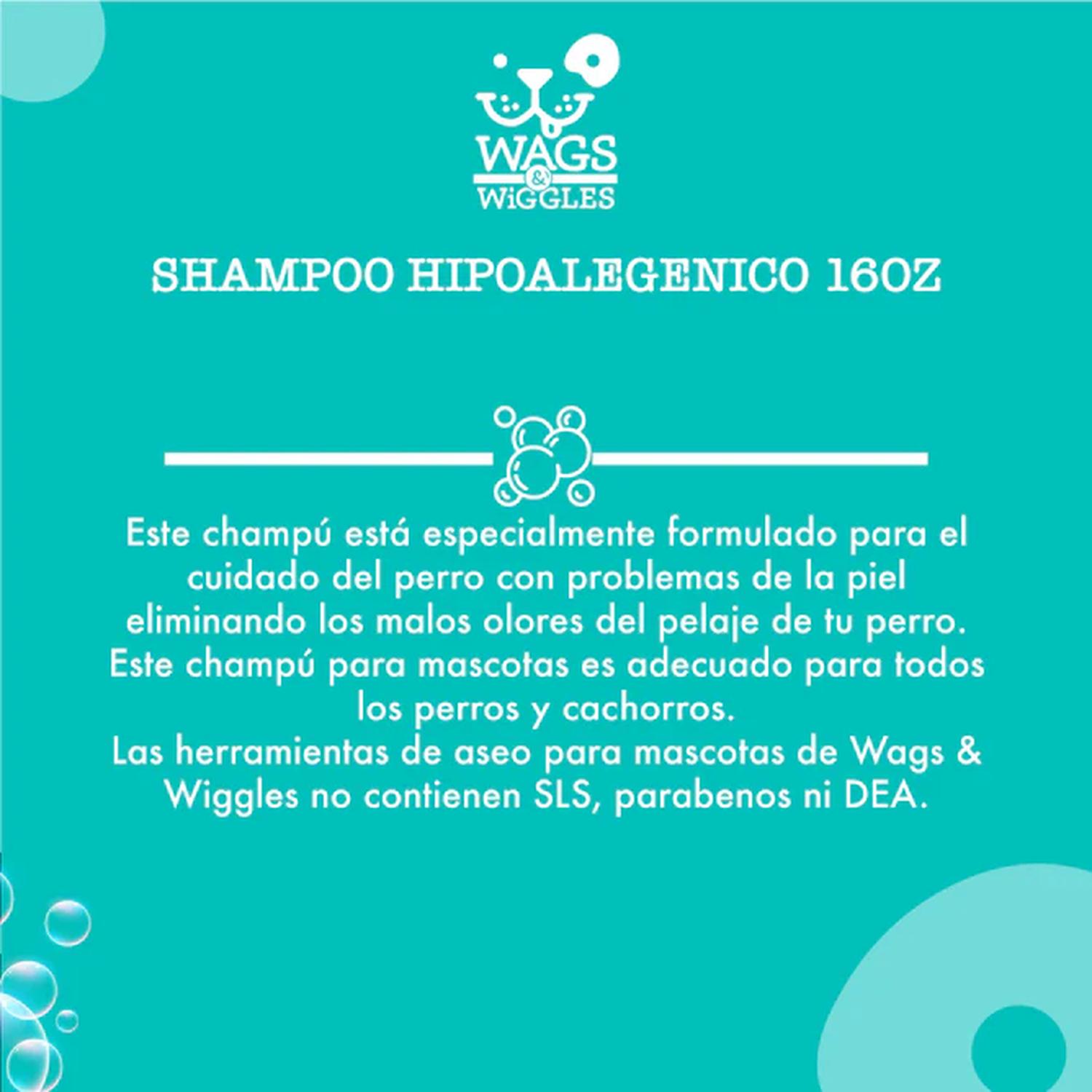 Wags & Wiggles Shampoo perro limpieza profunda mal olor 473mL