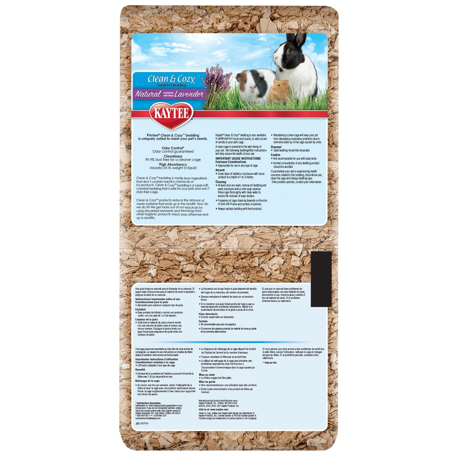 Kaytee Rabbit Bed Substrate Clean &amp; Cozy Lavender 24.6L