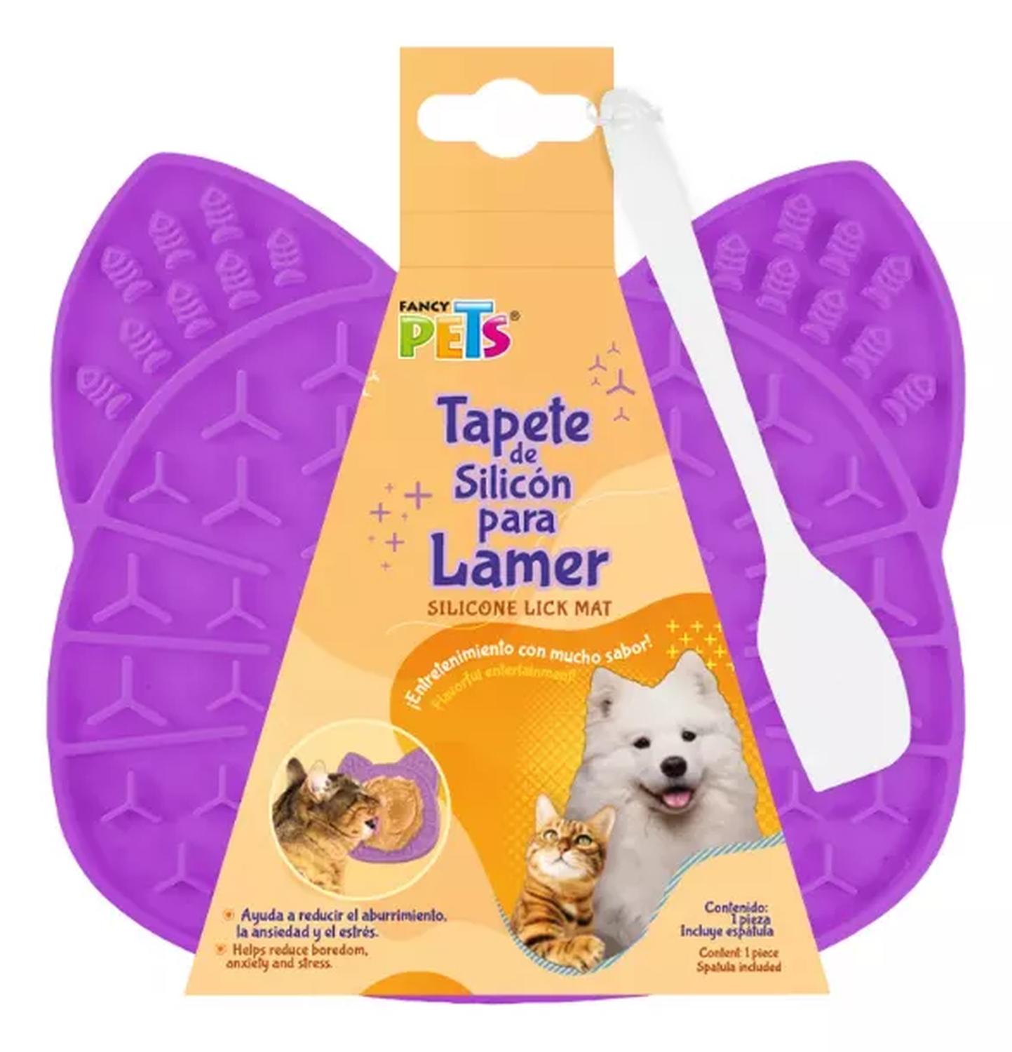 Fancy Pets tapete para lamer comida con espatula para gato