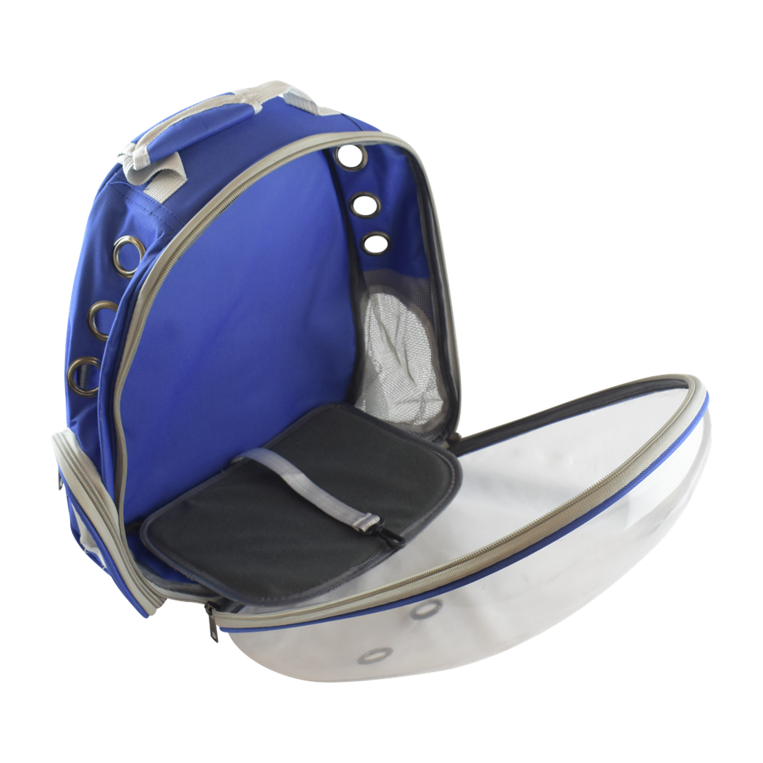 Fancy Pets Mochila transparente para mascotas, perros, gatos o roedores de viaje azul