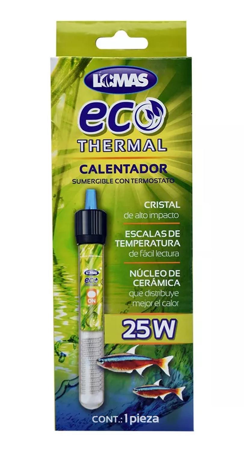 Lomas Calentador termostato sumergible EcoThermal 25w acuario