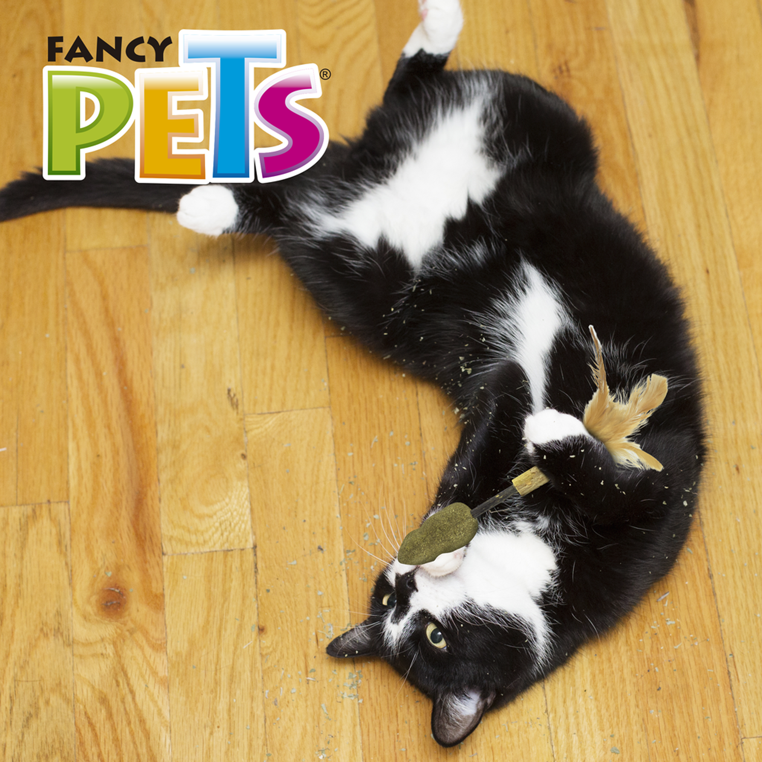 Fancy Pets cat toy wand with catnip mouse feather