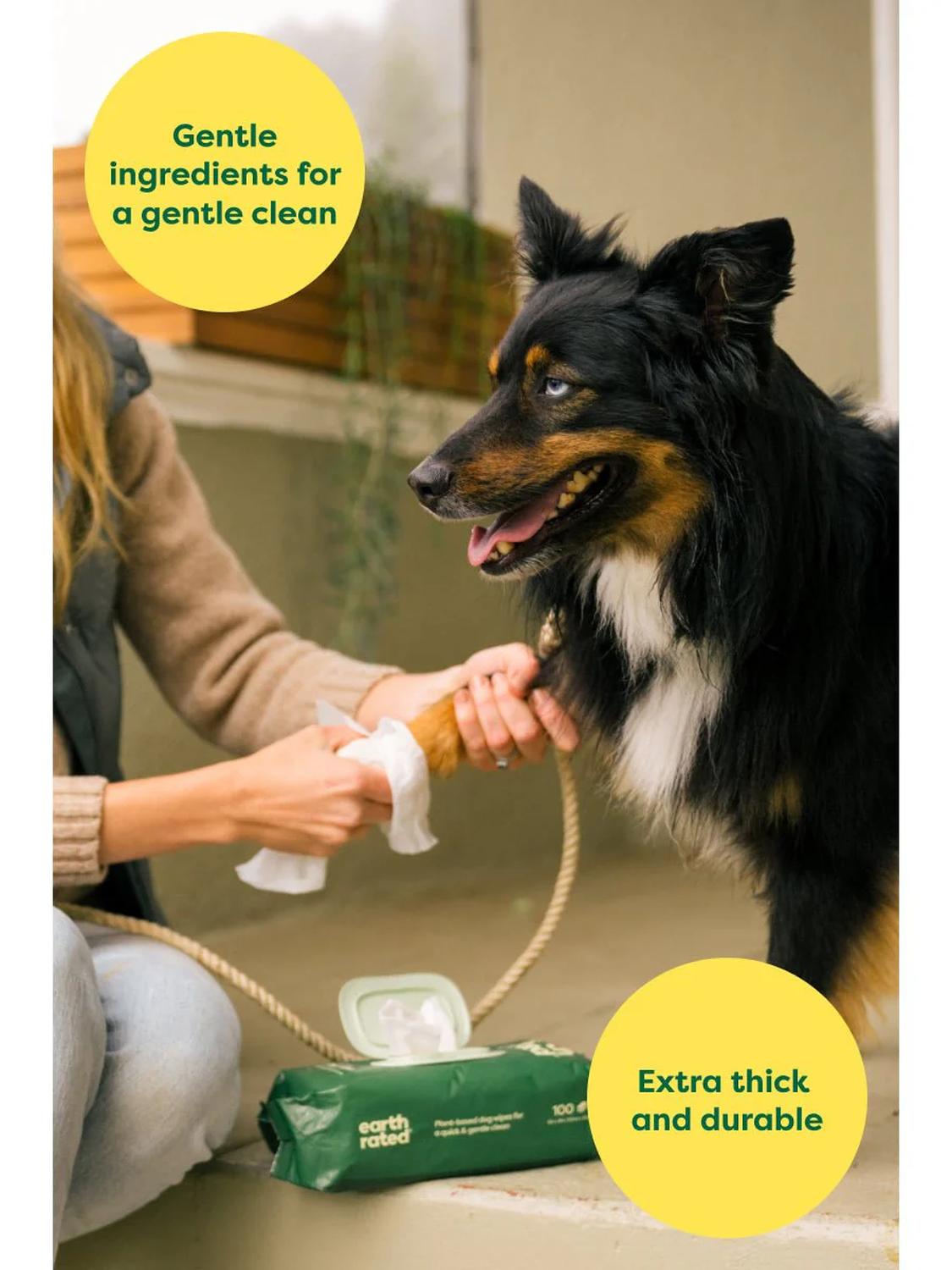 Earth Rated Toallitas Húmedas Perros Hipoalergénicas 100pzs