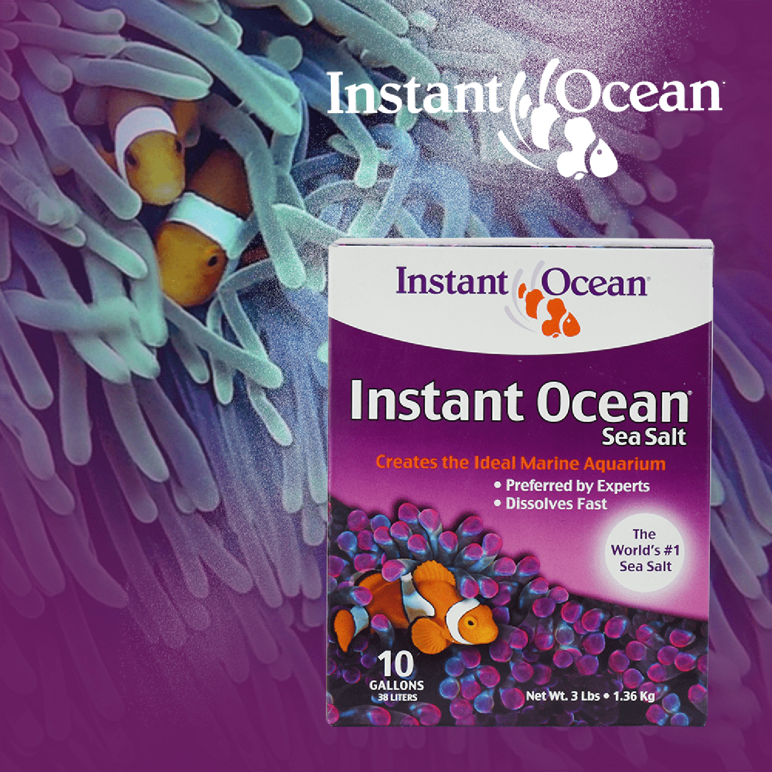 Instant Ocean acondicionador de Sal Marina Sea Salt 37.8 L
