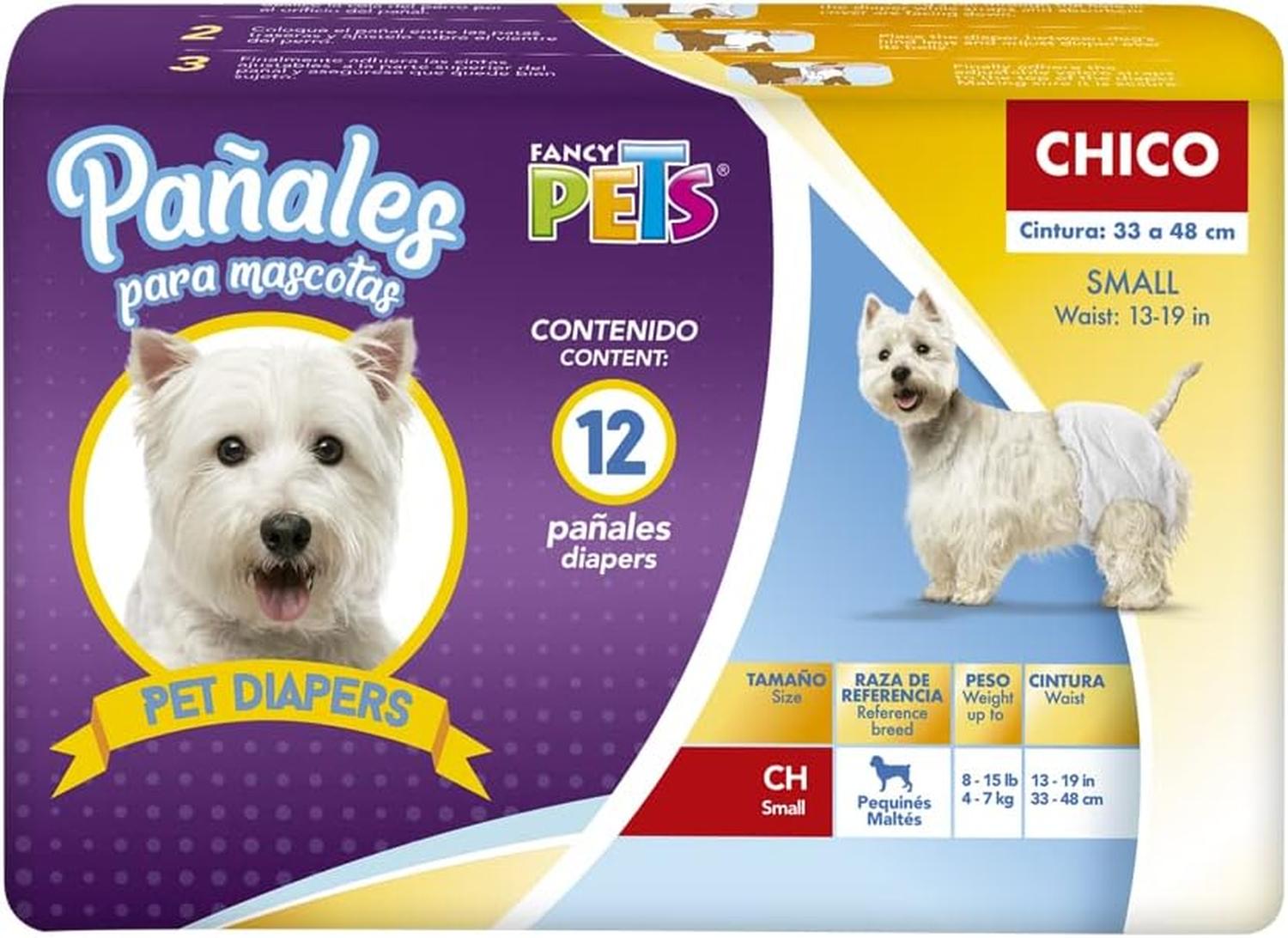 Dry Pet Pañales para perro tamaño chico 12 piezas | G.Valkyria - imagen 1