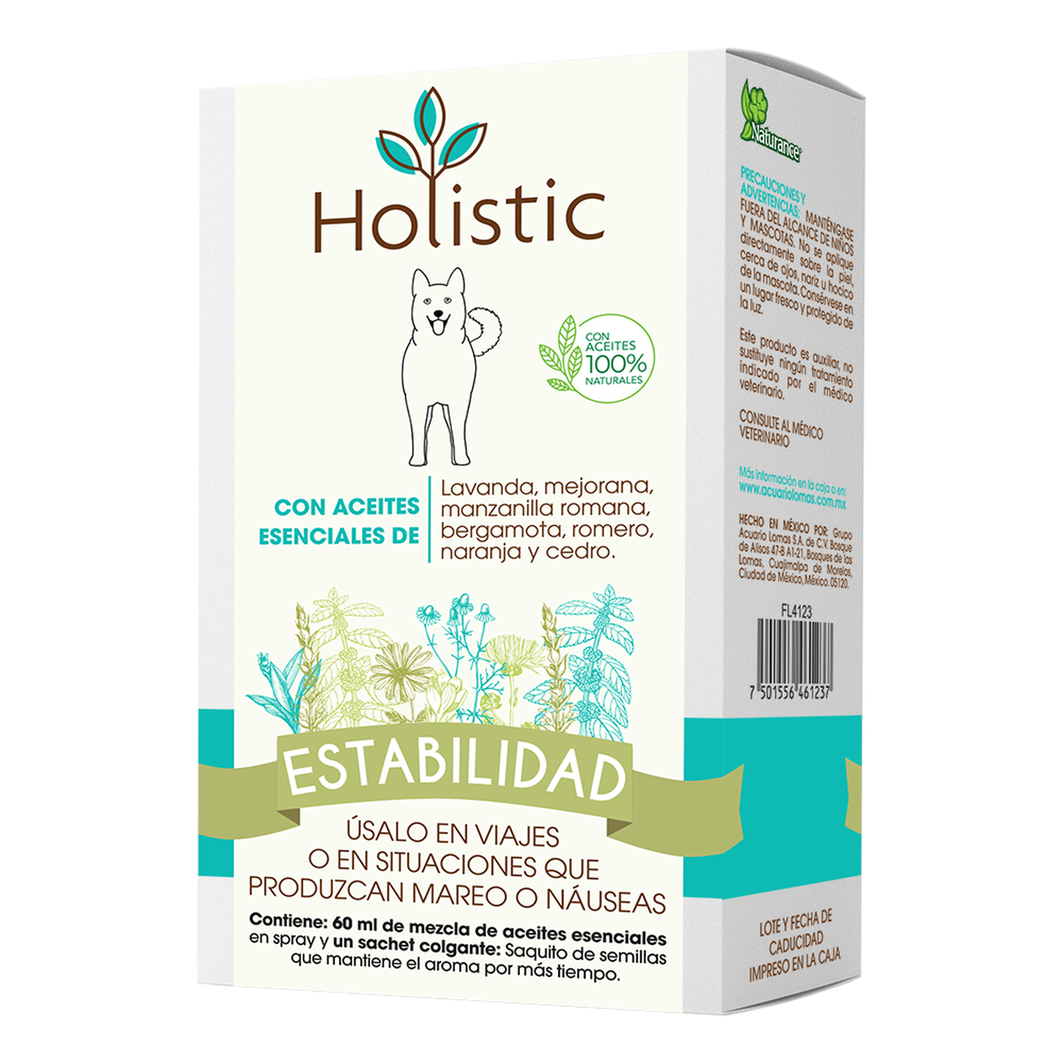Naturance Holistic Aromatherapy dogs bottle 60ml stability