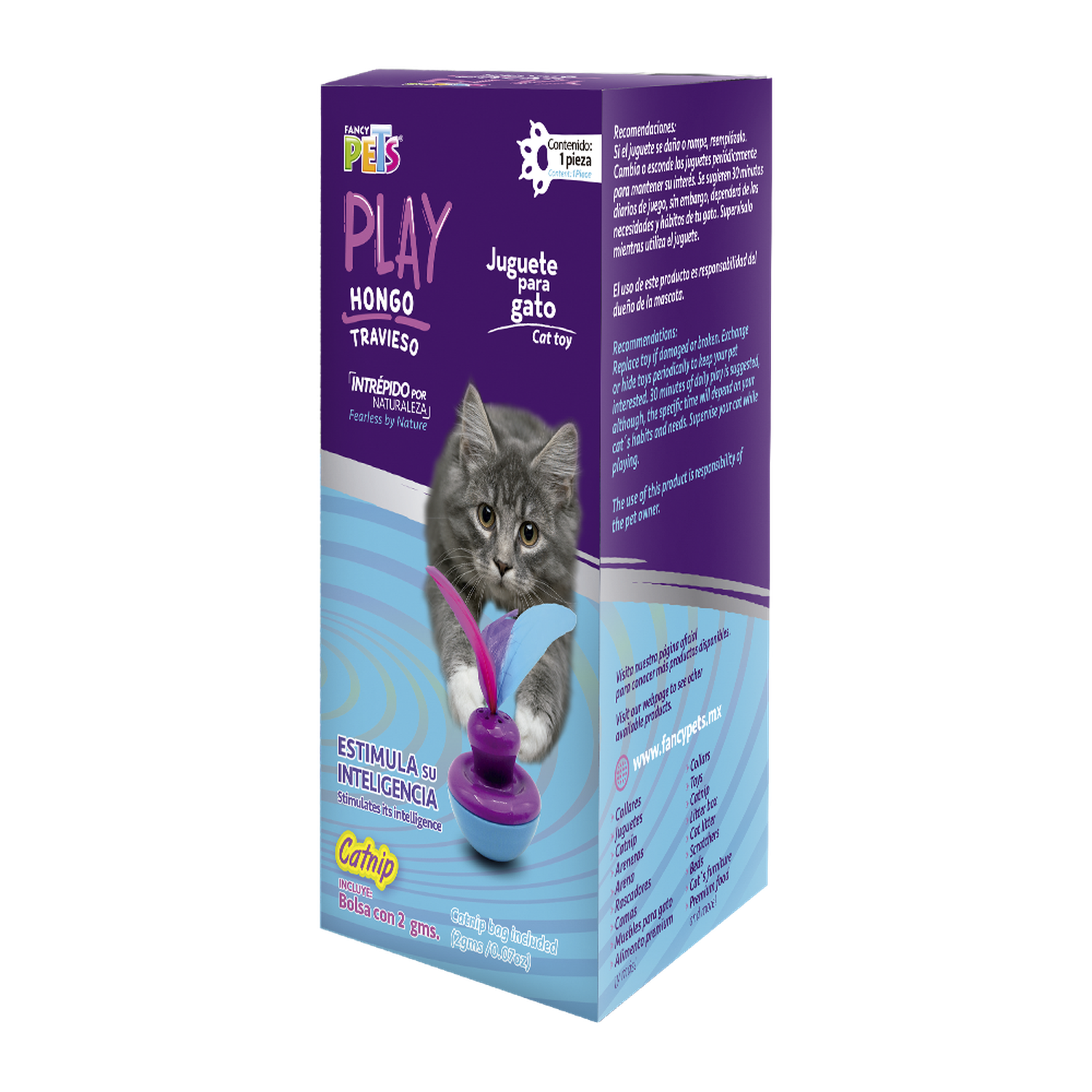 Fancy Pets Juguete gato interactivo hongo travieso Catnip