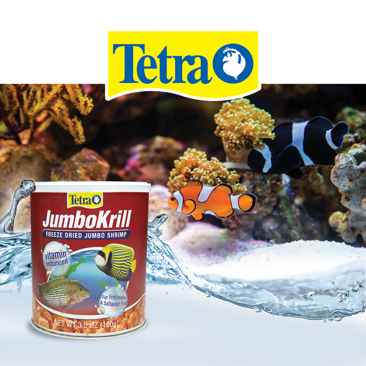 Alimento peces dulce o salada Tetra Jumbokrill 100G camaron