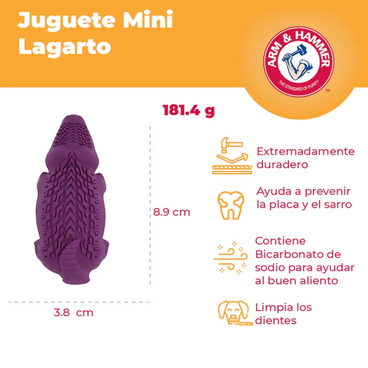 Arm & Hammer Treadz Juguete Dental para Perro Mini Cocodrilo
