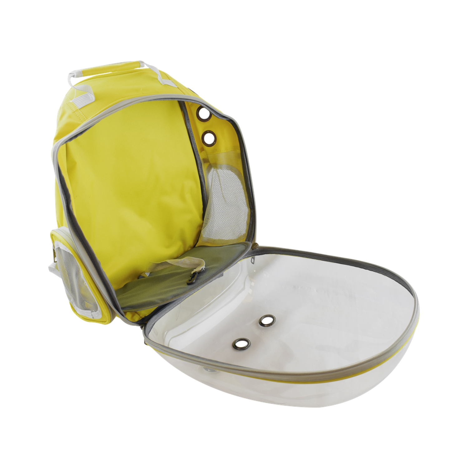 Fancy Pets Mochila transparente para mascotas, perros, gatos o roedores de viaje amarilla