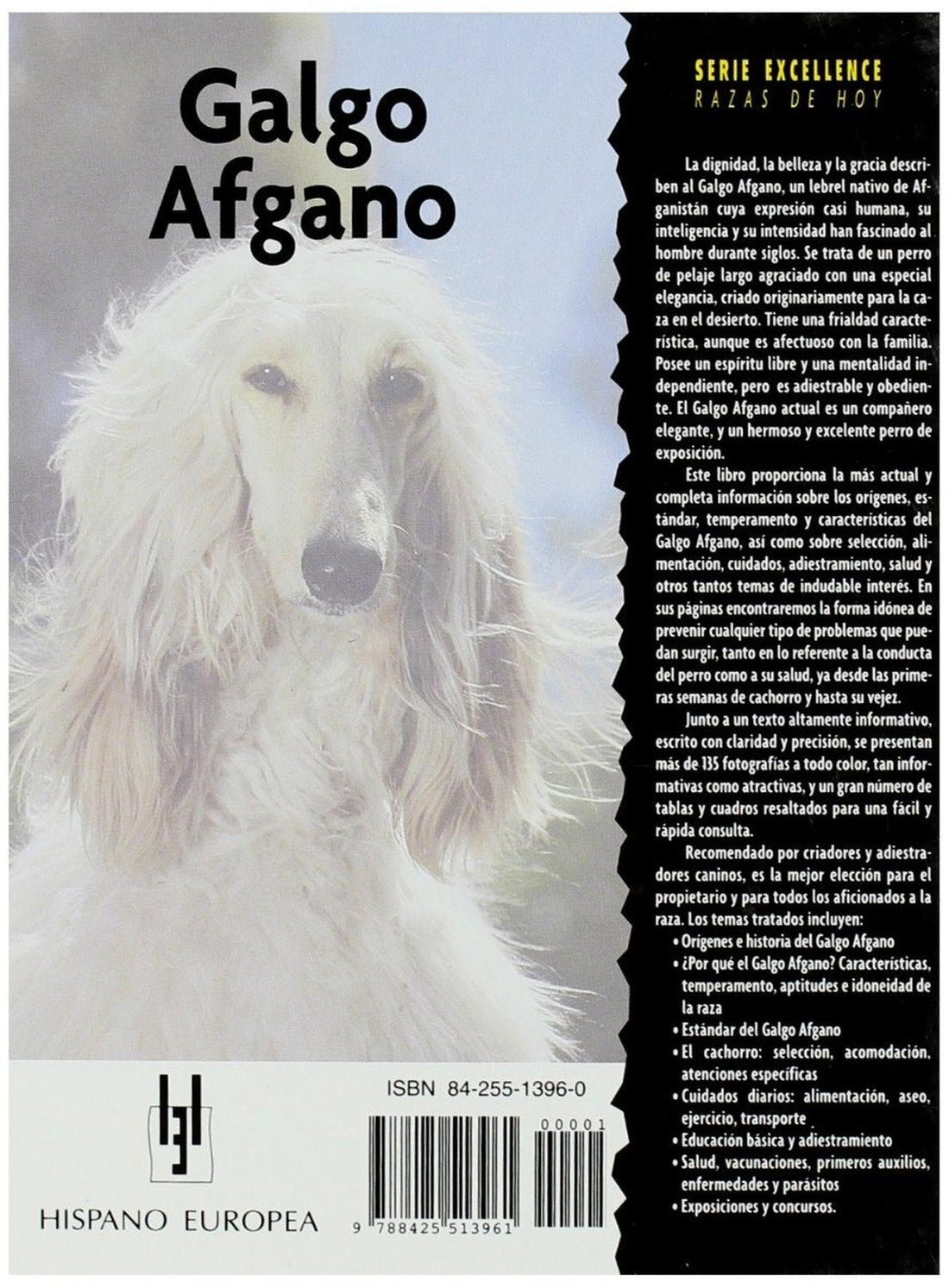 Libro De Raza Excellence Tapa Dura Galgo Afgano de Editorial Hispano Europea | G.Valkyria - imagen 1