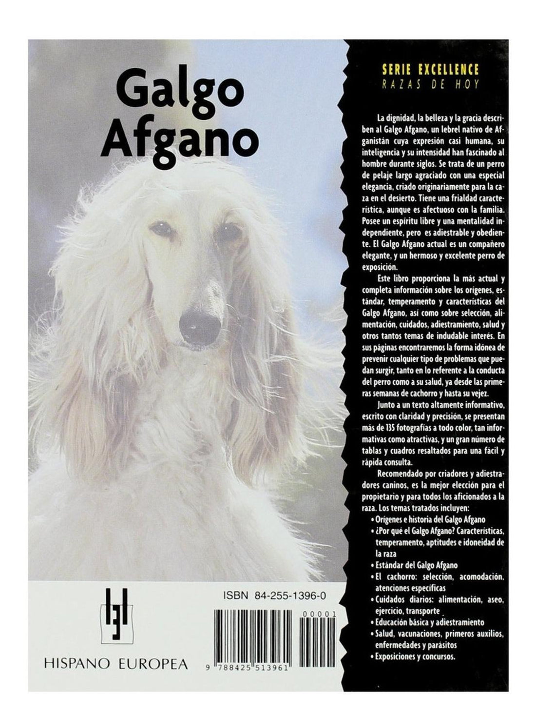 Libro De Raza Excellence Tapa Dura Galgo Afgano de Editorial Hispano Europea | G.Valkyria - imagen 1