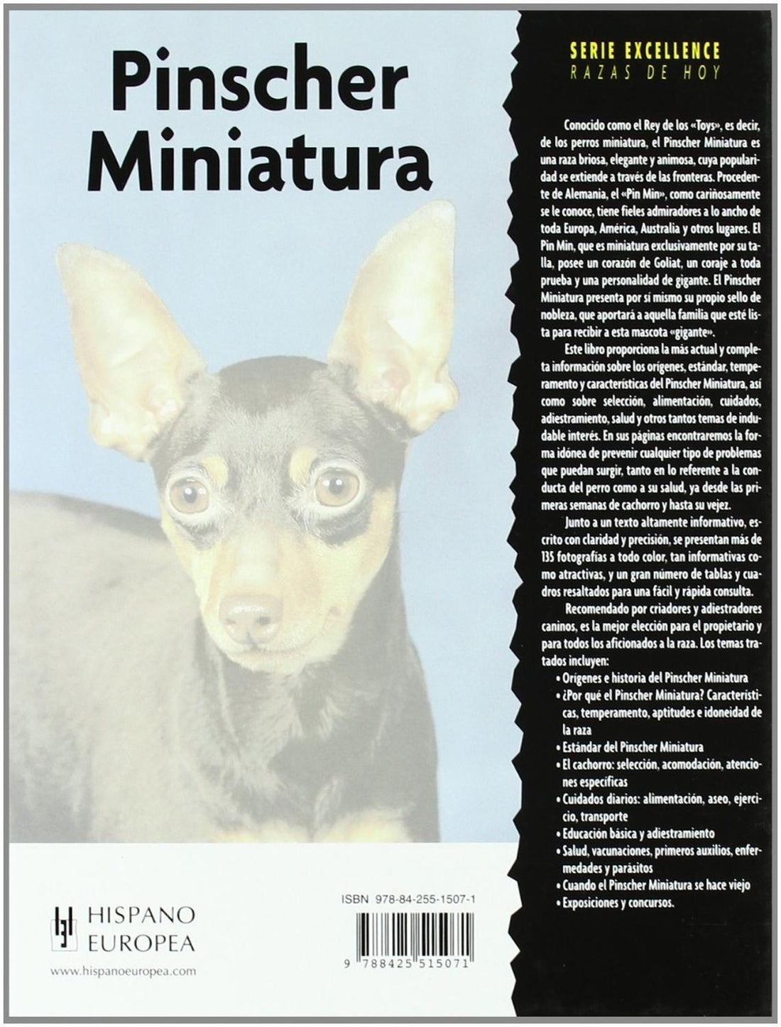 Libro De Raza Excellence Tapa Dura Pinscher Miniatura de Editorial Hispano Europea | G.Valkyria