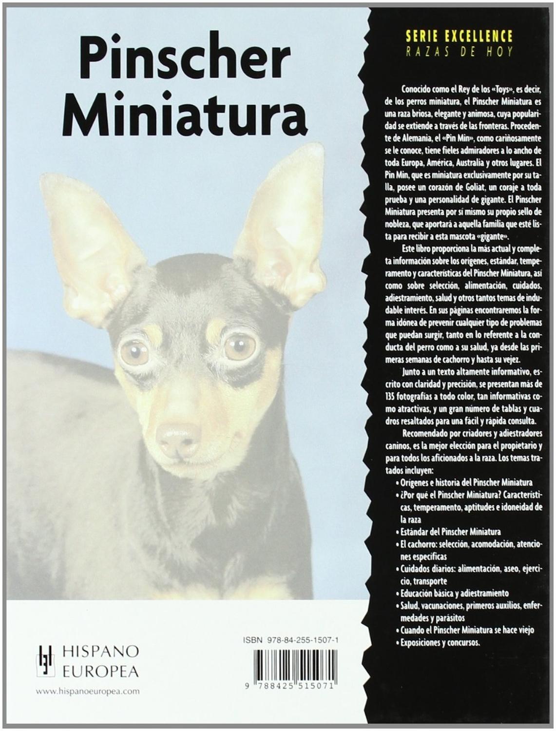 Libro De Raza Excellence Tapa Dura Pinscher Miniatura de Editorial Hispano Europea | G.Valkyria