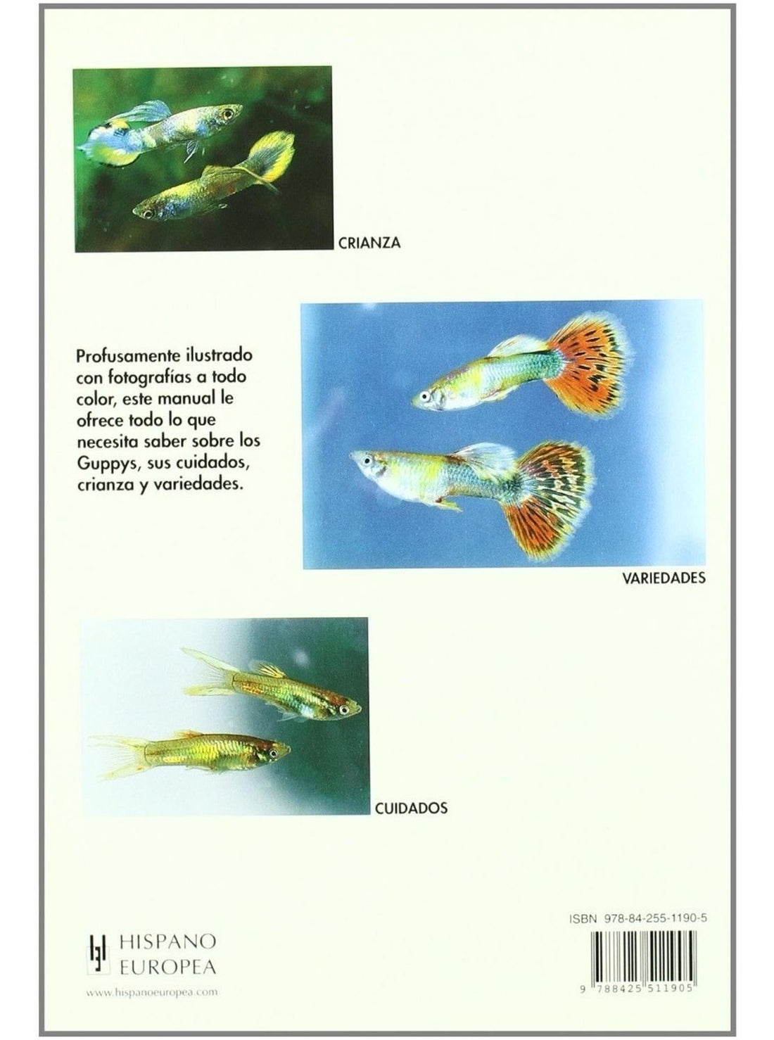 Libro Manual Guppys/ Guppies: Cuidados, Crianza, Variedades de Editorial Hispano Europea | G.Valkyria - imagen 1