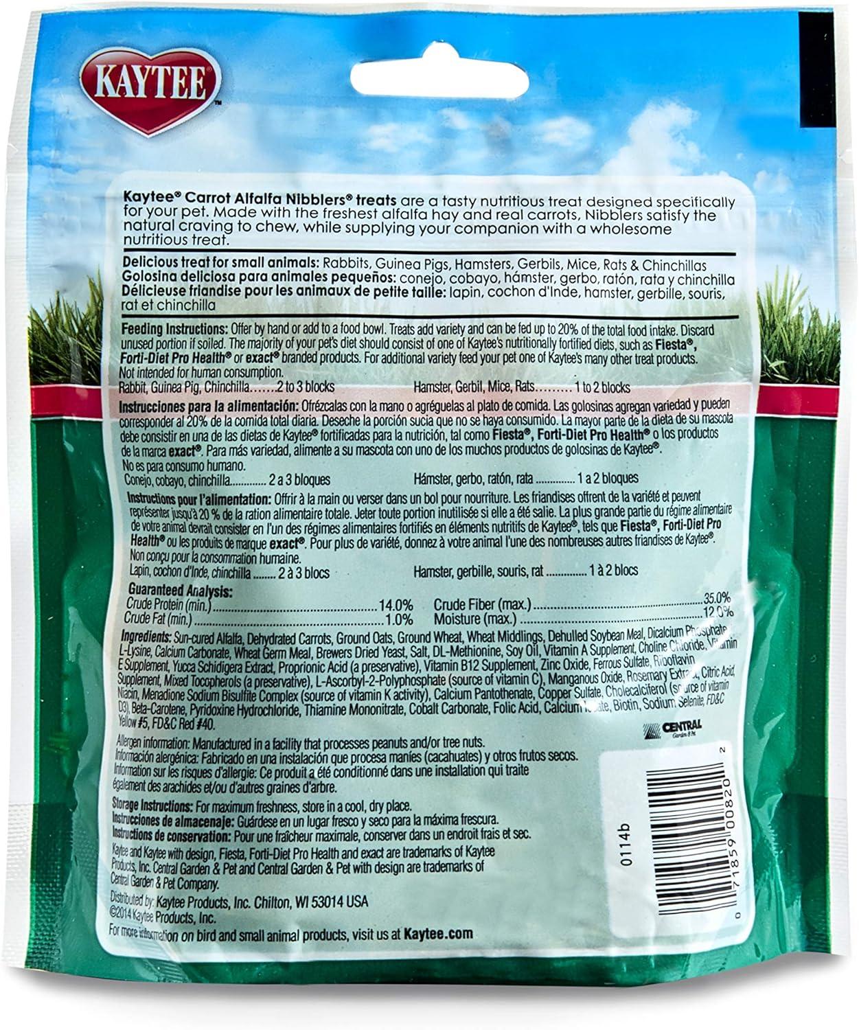 Premio Kaytee Nibblers Zanahoria cuyo, rata, conejo 141 g