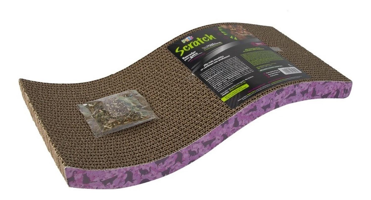 Rascador De Onda Para gato 44 Cm con bolsita de catnip