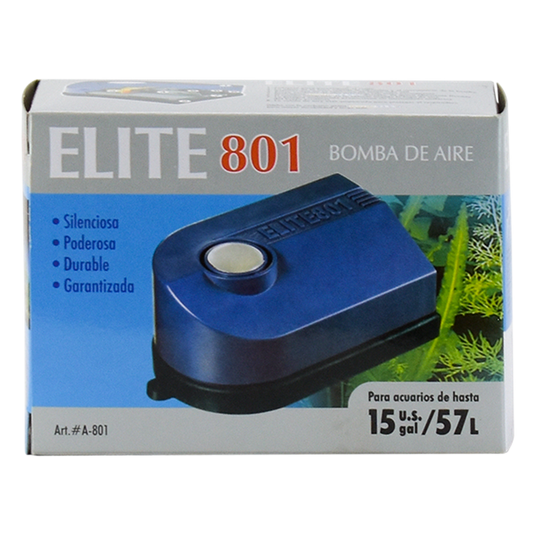 Elite bomba de aire oxigenadora para acuario 801 15 gal-57L | G.Valkyria - imagen 1