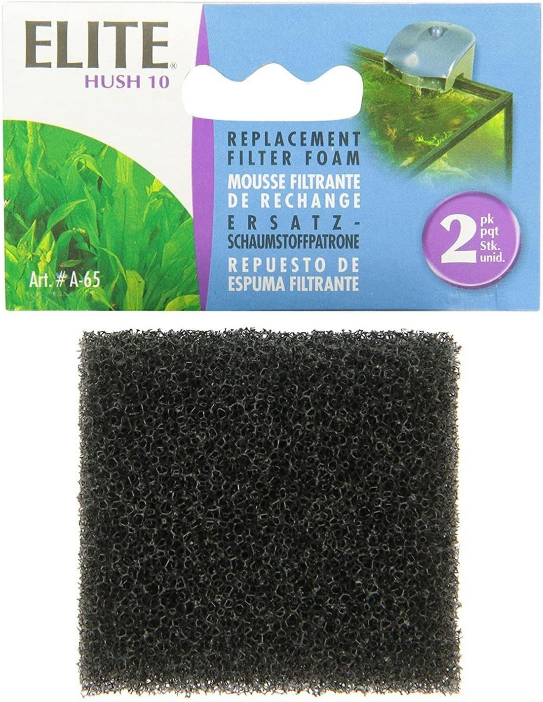 Repuesto Esponja O Espuma Para Filtro Elite Hush 10 2 Pza | G.Valkyria - imagen 1