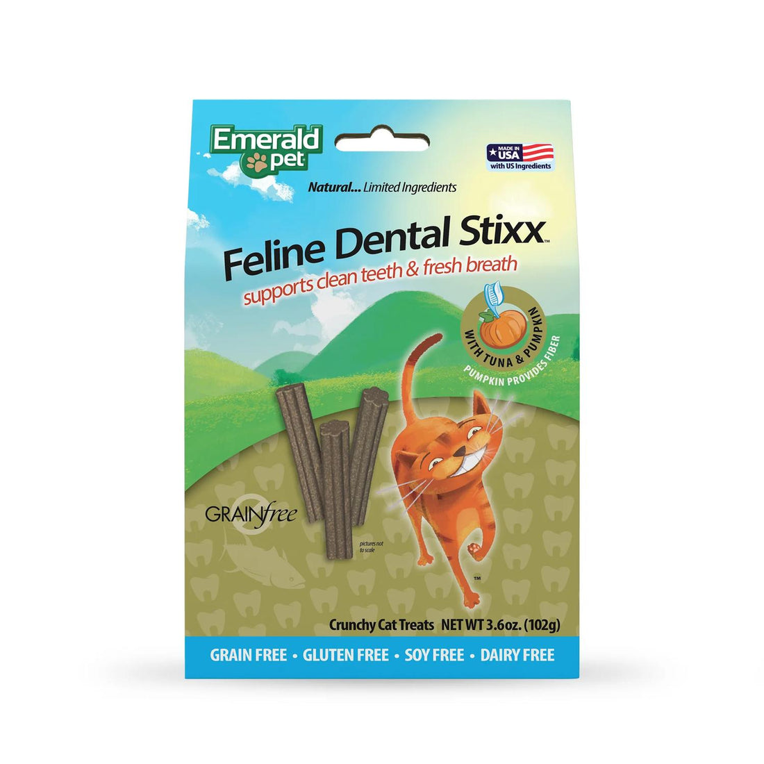 Premio dental para gatos Emerald Pet Dental Stixx Atún 102g | G.Valkyria - imagen 1