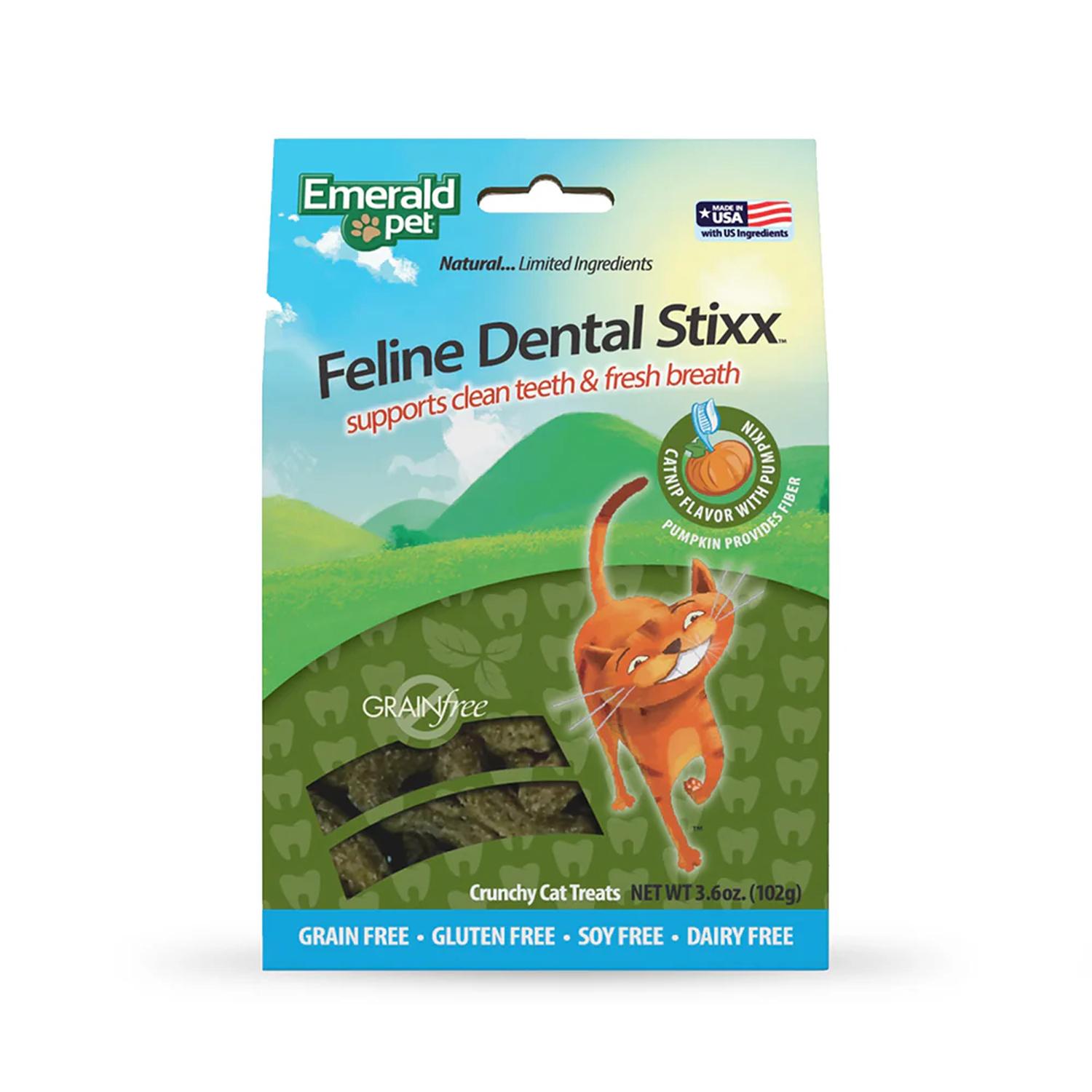 Premio dental para gatos Emerald Pet Dental Stixx catnip 102g | G.Valkyria - imagen 1