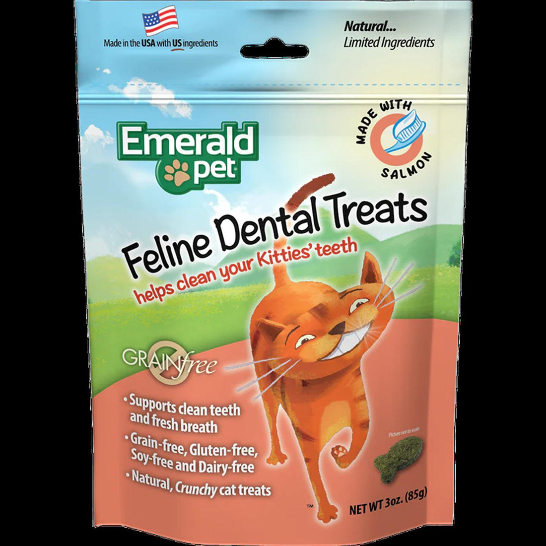 Premio dental para gatos Emerald Pet SmartN'Tasty salmón 85g | G.Valkyria - imagen 1