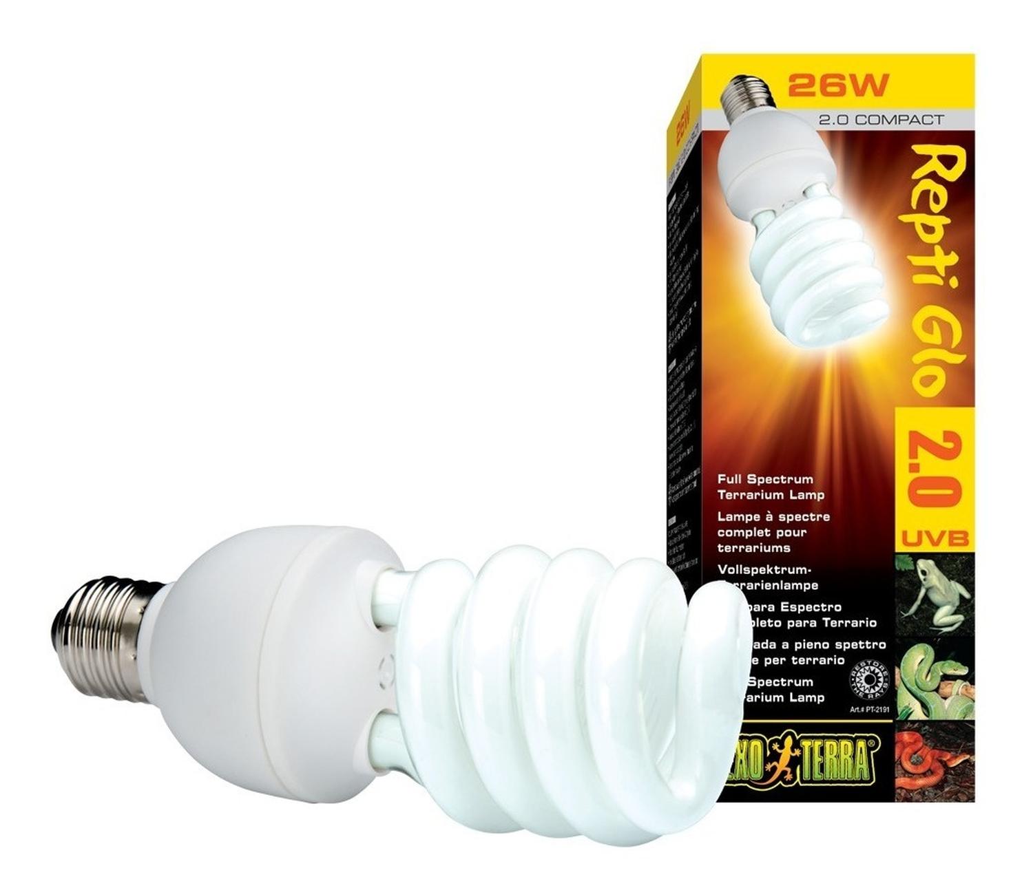 Exo-Terra foco Repti-Glo 2.0 26w boa piton rana UVB | G.Valkyria - imagen 3