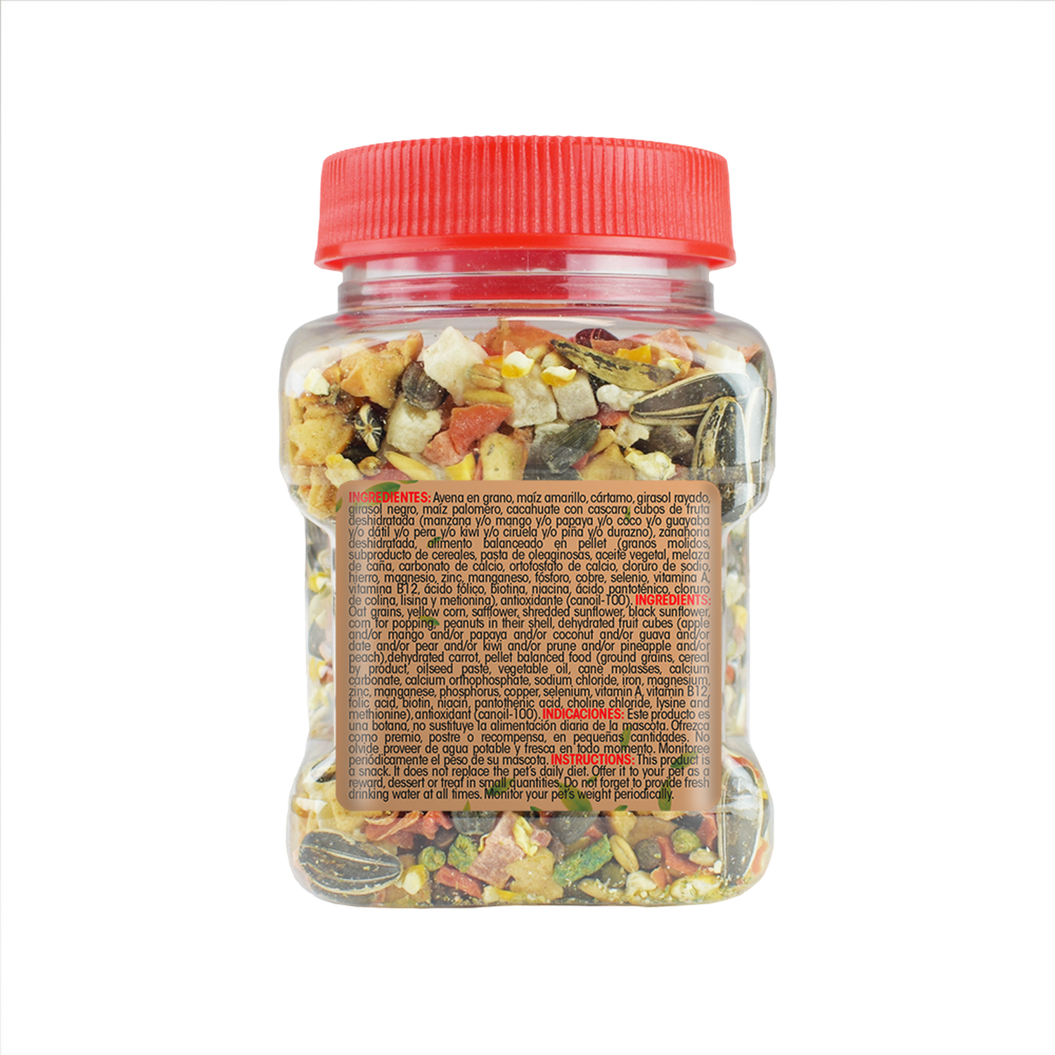 Redkite snack para aves semilla, nueces, fruta, verdura 200grs