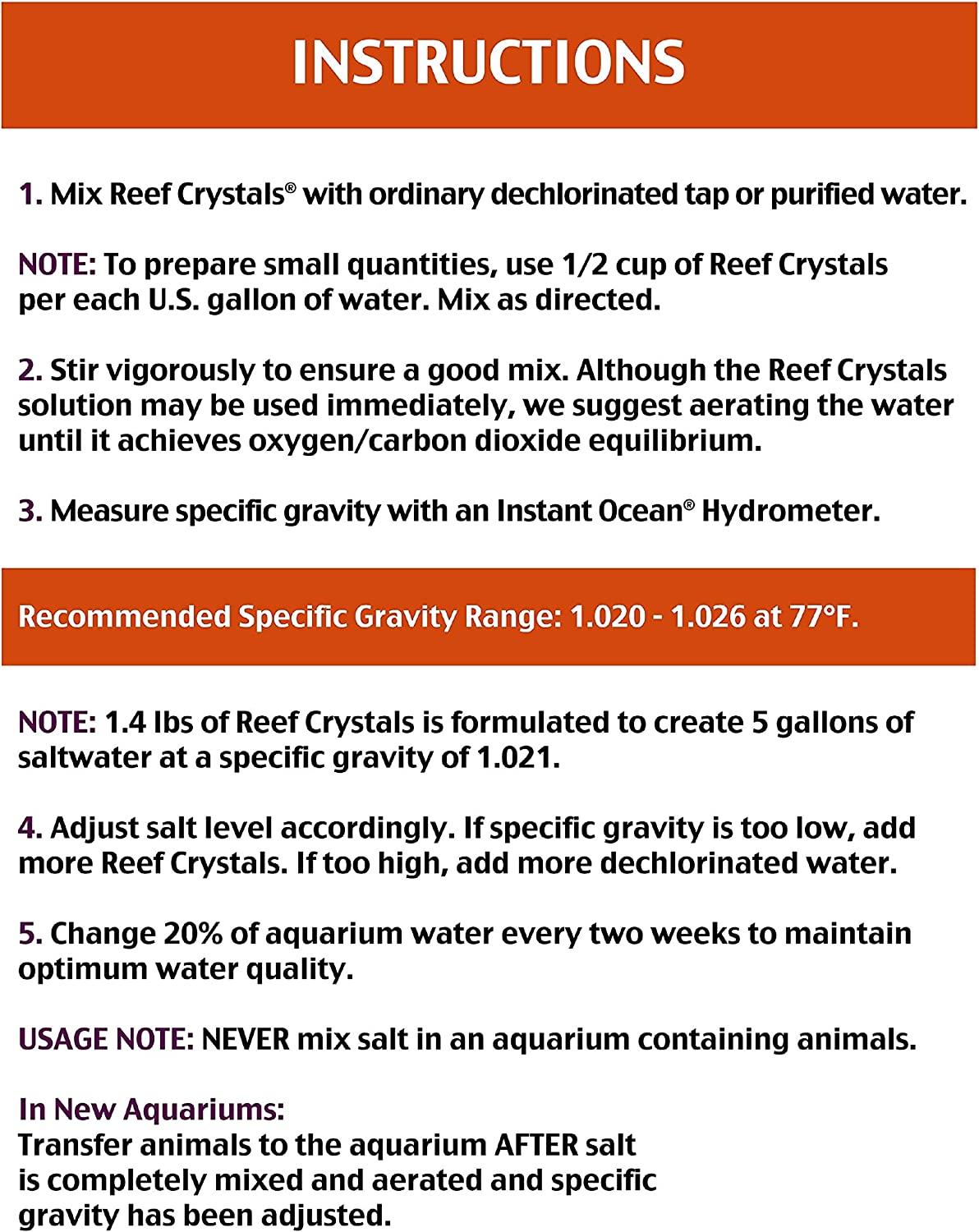 Instant Ocean Sal marina Reef Crystals 605.7 litros arrecife