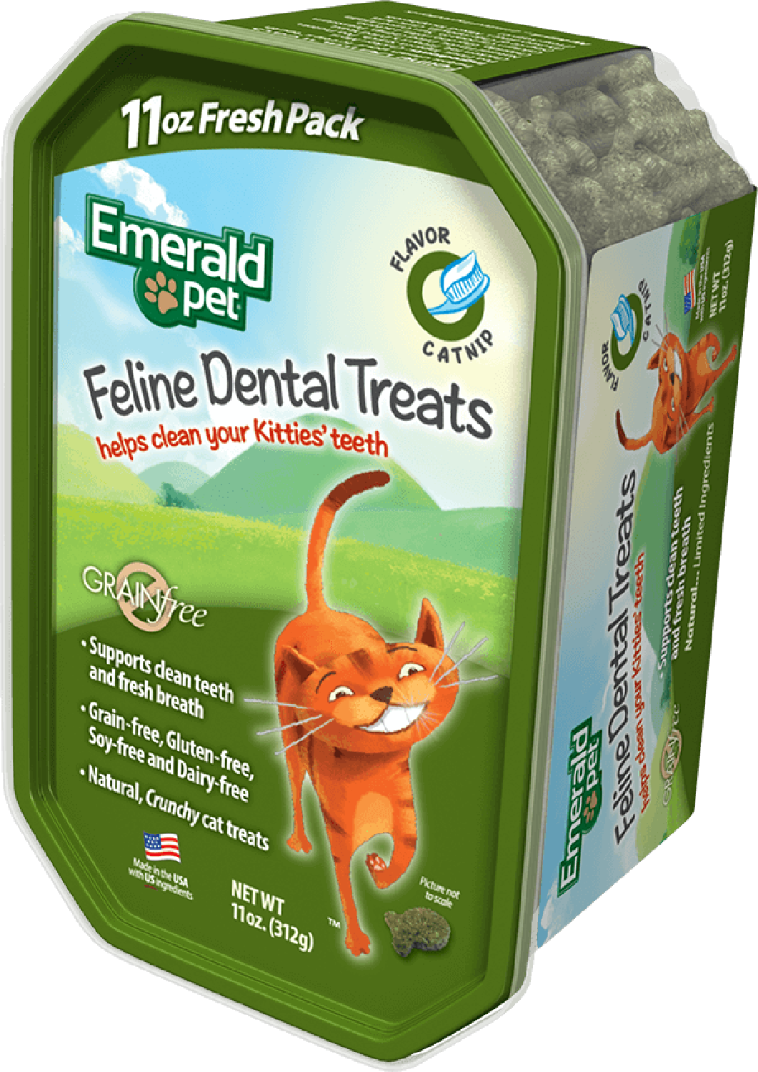 Premio dental gatos Emerald Pet SmartN'Tasty catnip 312grs