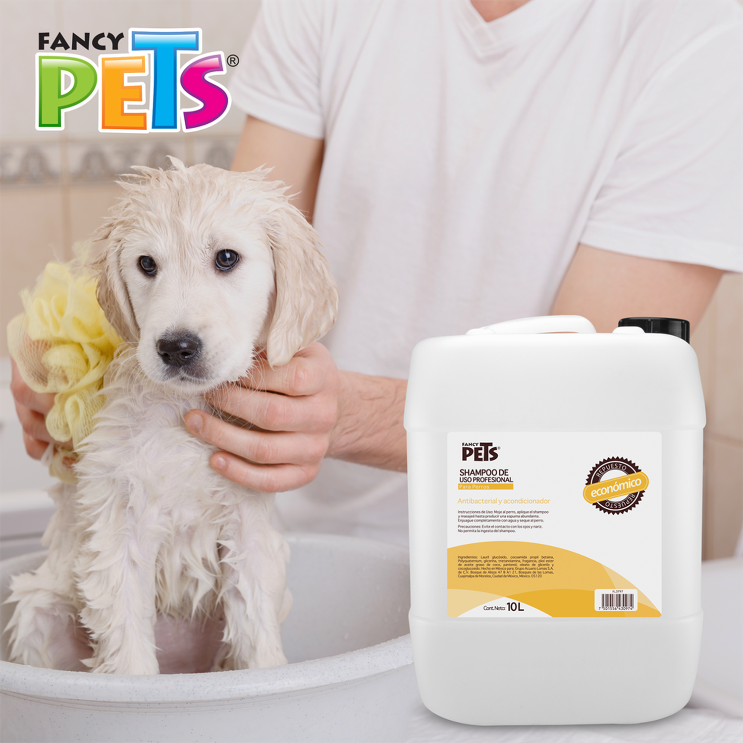 Fancy Pets Shampoo perro Estetica canina 10 L antibacterial