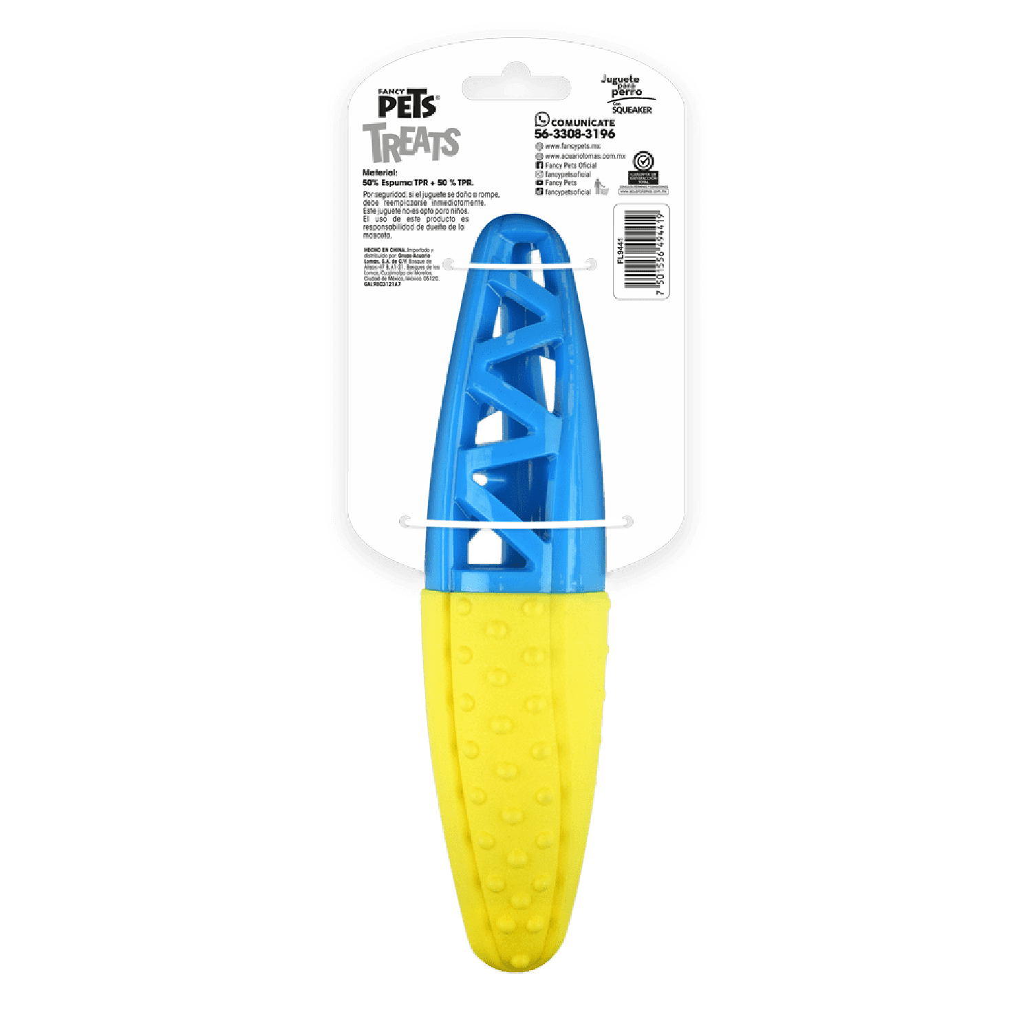 Fancy Pets Juguete para perro Bala Treats rellenable squeaker
