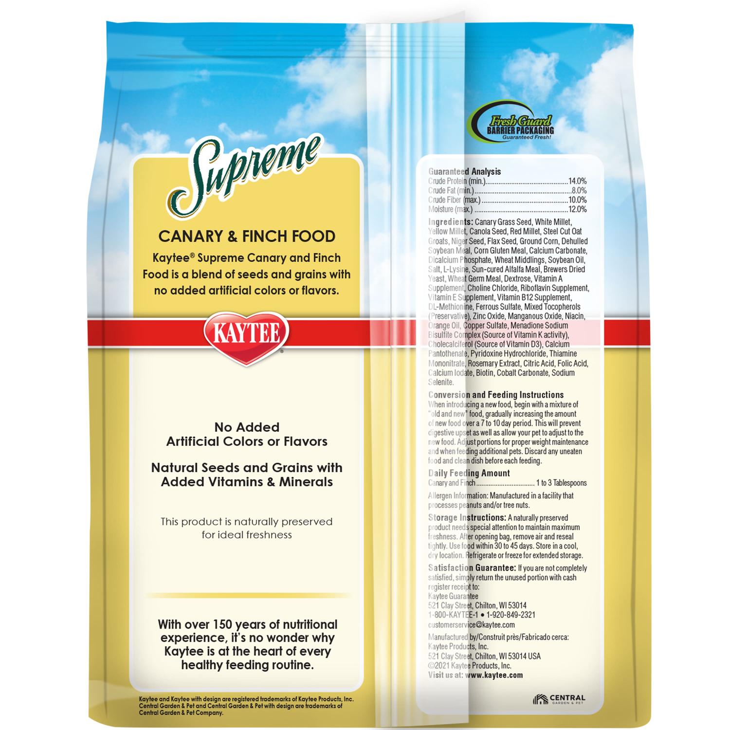 Kaytee Premium Supreme Canary and Finch Food 907g